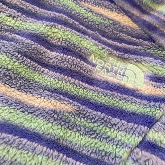 The North Face Osolita Zip Up Fleece Jacket Sweater Grapemist Blue Wavy Stripe:L - Picture 8 of 13
